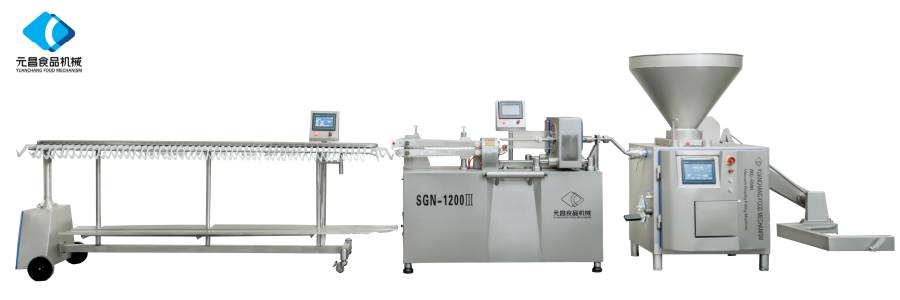 Portioning twisting production line SGN-1200Ⅲ （Double tube） （Clamping up and down）